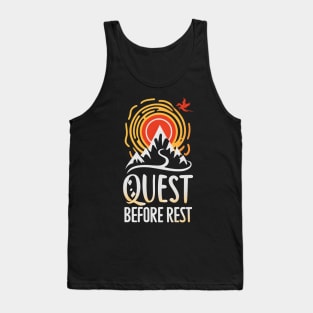 Quest Before Rest - Lonely Mountain by Sunset - Fantasy Tank Top